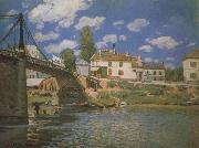Alfred Sisley The Bridge at Villeneuve-la-Garene oil painting reproduction